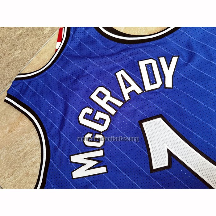 Camiseta Orlando Magic Tracy McGrady NO 1 Mitchell & Ness 2003-04 Azul